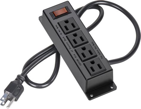 4 outlet desk electrical box|Wall Mount Power Outlet Strip, 4 Outlet Mountable .